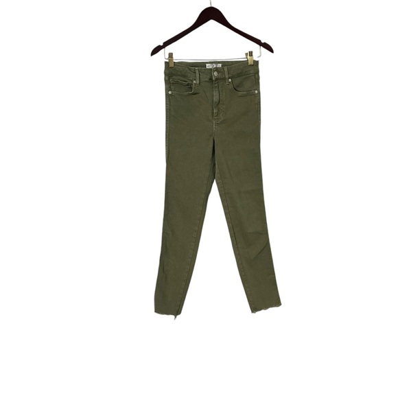 FREE PEOPLE We The Free Green Raw High Rise Skinny Jeggings Jeans - Picture 3 of 9